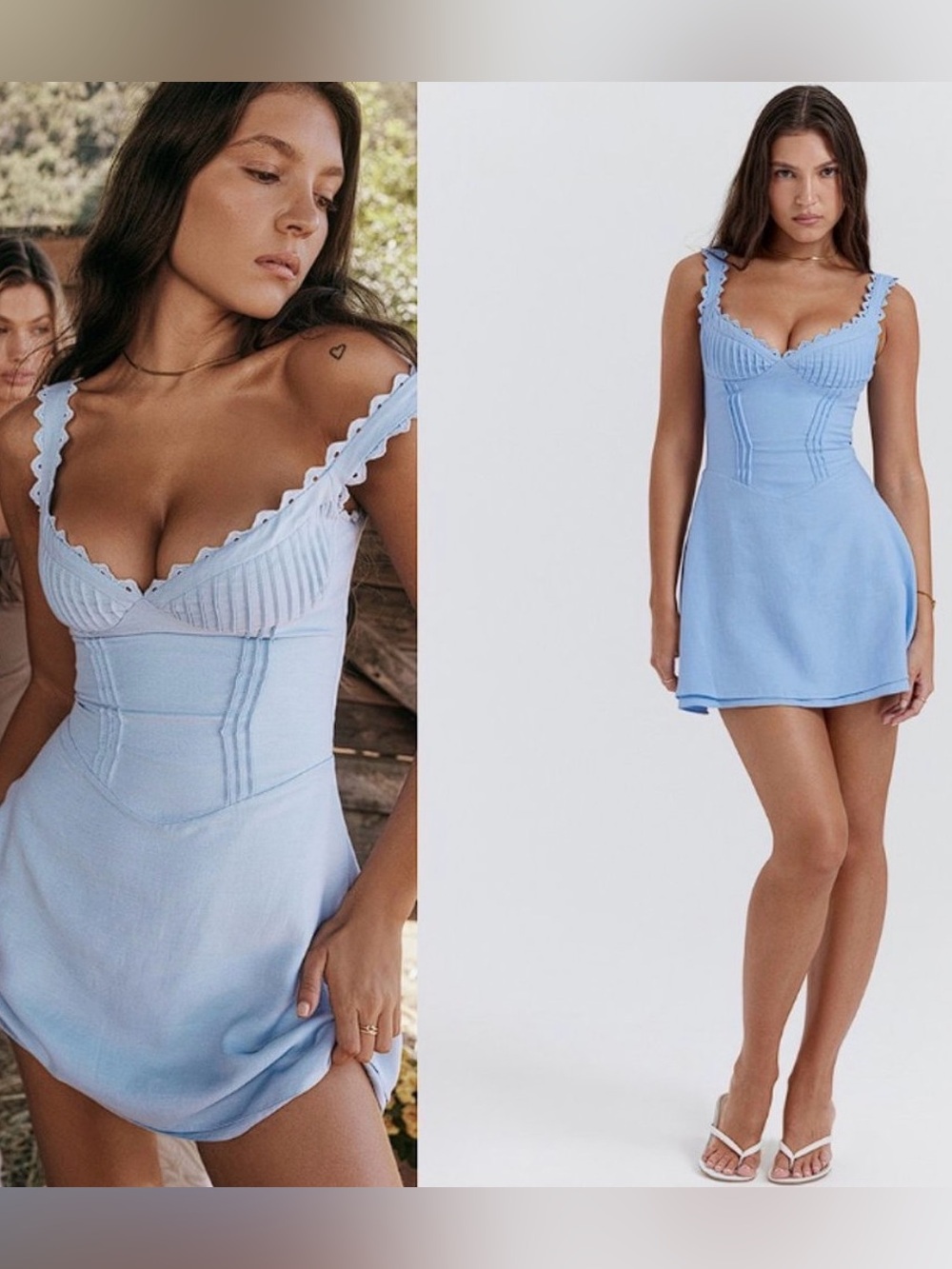 House of CB Tilly Blue Mini Dress